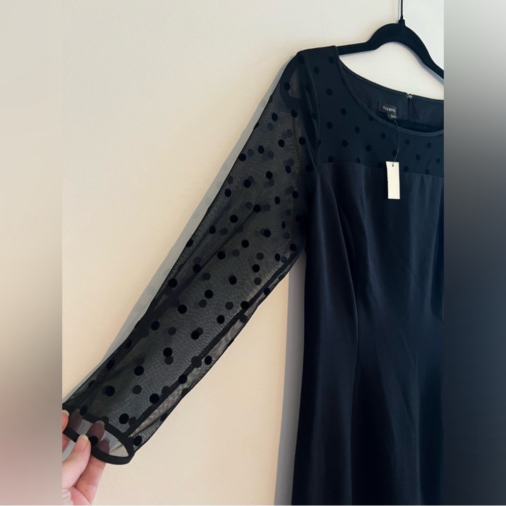 Talbots - Black Polka Dot Dress - Size 6 - Picture 2 of 9